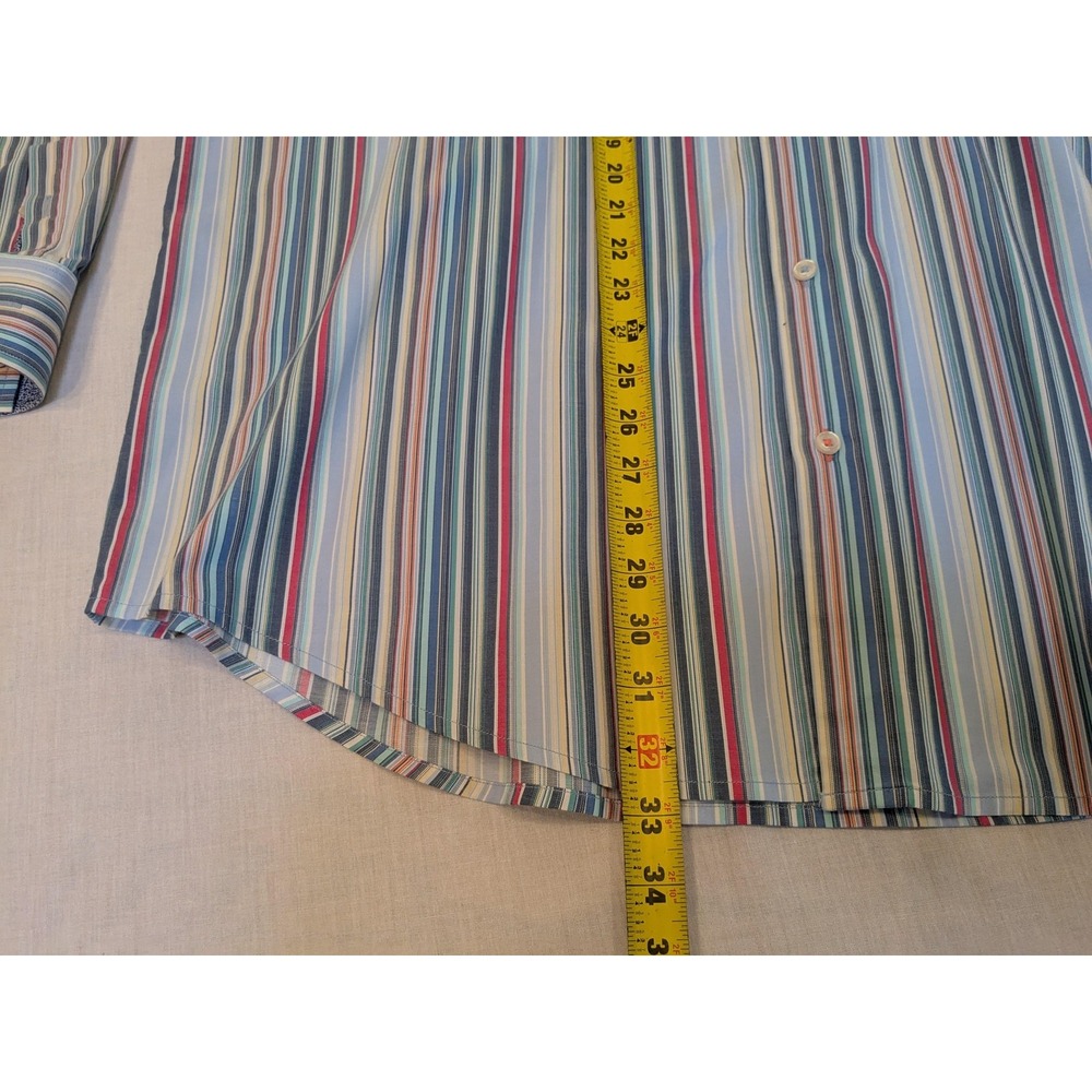 Tommy Bahama Shirt Mens 2XL Multicolor Striped IslandZone Long Sleeve Button Up‎ - Picture 13 of 16